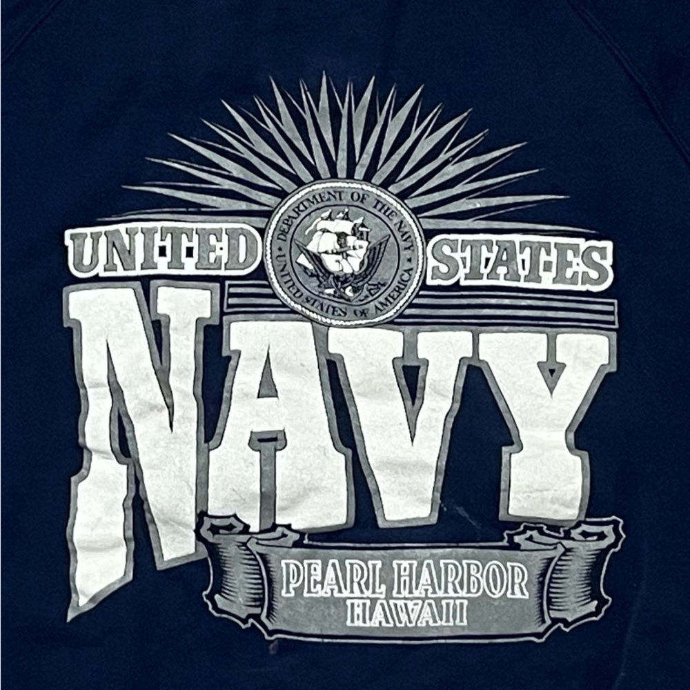 Vintage 1980s United States Navy Pearl Harbor Hawaii 80s Crewneck Sweatshirt - Picture 2 of 5